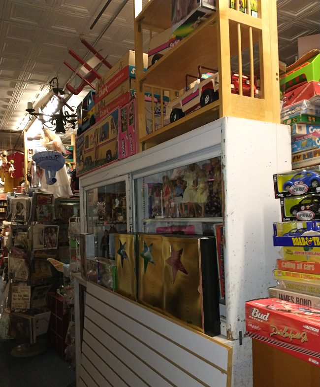 Most of these items - cases - were moved from the front of the store to the toy section