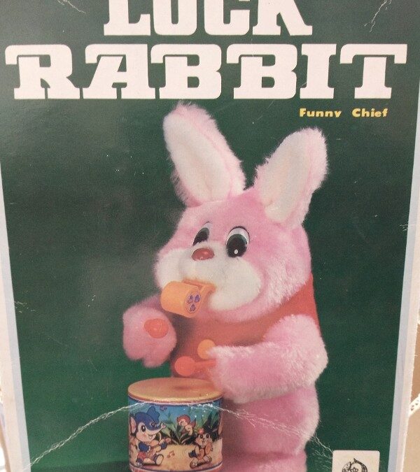 1960s Vintage Easter Toy - Luck Rabbit - battery operated in box