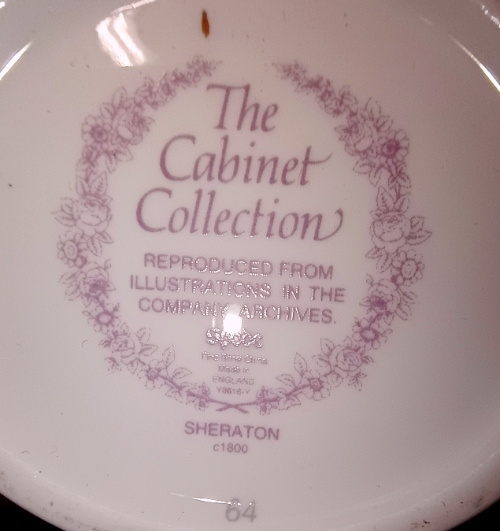 The Cabinet Collection by Spode, Sheraton patter, c1800 at Bahoukas.com