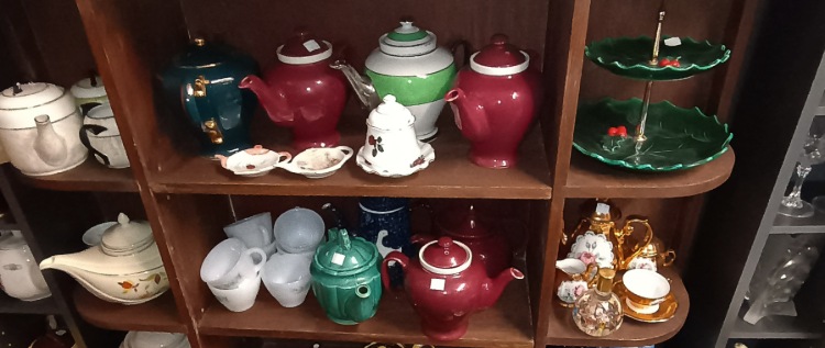 Teapots and Teacups Sets - large variety at Bahoukas Antiques in Havre de Grace MD