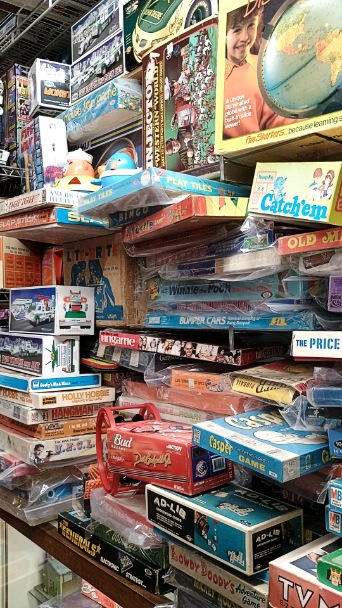 Huge choice of board games available at Bahoukas Antiques in Havre de Grace MD