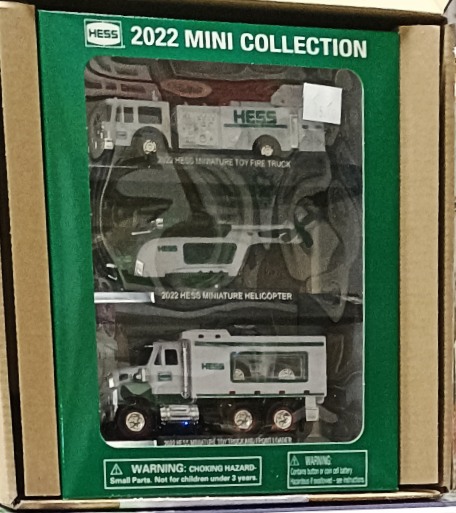 Mini-Hess-Truck-Collections are hard to find but we have some at BAHOUKAS ANTIQUE MALL in Havre de Grace.