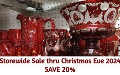 Storewide Sale thru Christmas Eve – SAVE 20% – Perfect Timing for Last Minute Gifts!