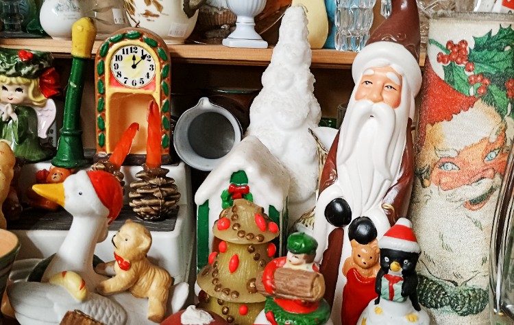 Holiday-Christmas-Decor-Santas and More-available at BAHOUKAS ANTIQUE MALL in Havre de Grace