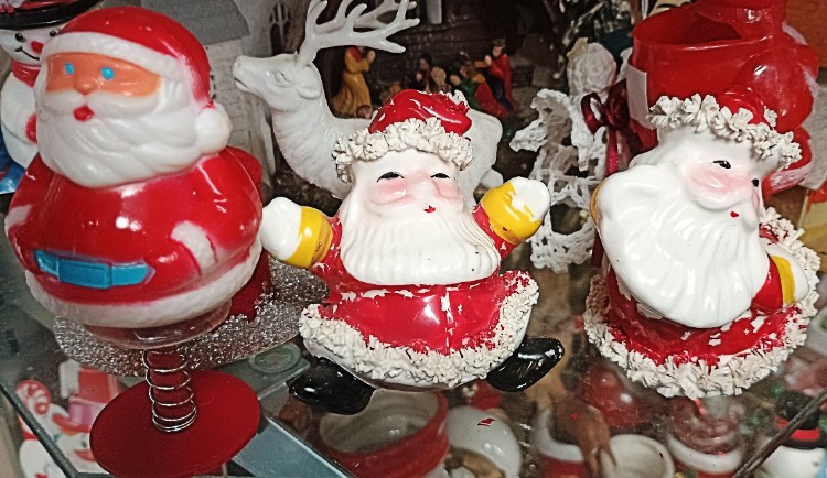 Holiday-Christmas-Decor-Santas-available at BAHOUKAS ANTIQUE MALL in Havre de Grace