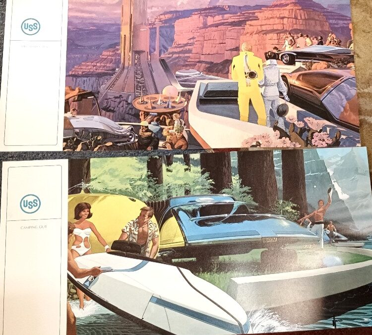 Prints from Syd Mead - the visual futurist - created for USSteel - available at BAHOUKAS ANTIQUES MALL in Havre de Grace MD