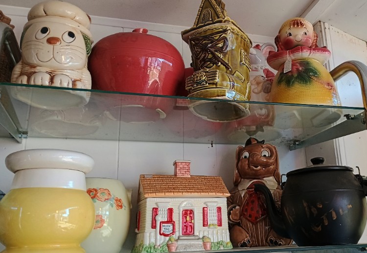 Cookie Jars - perfect for the holidays - at BAHOUKAS ANTIQUE MALL in Havre de Grace MD