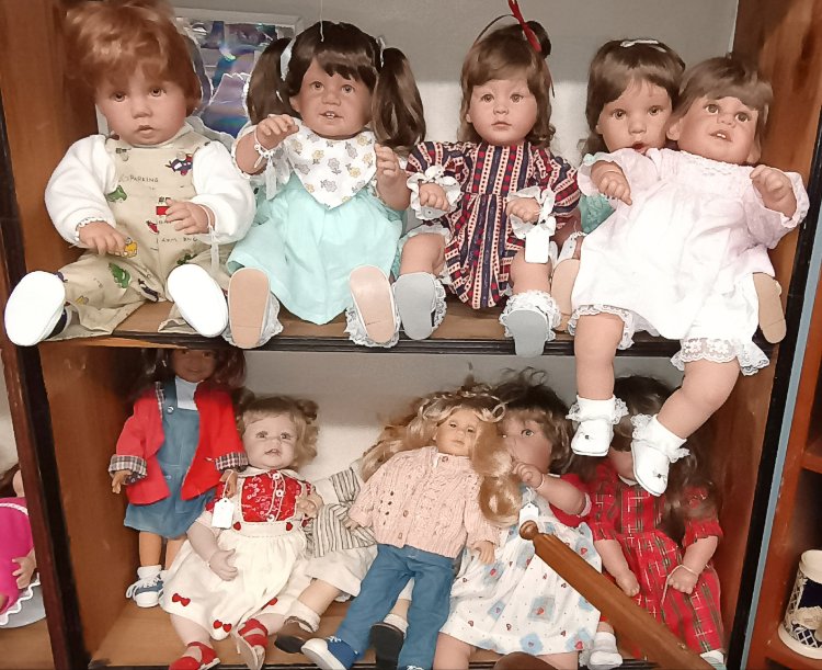 Beautiful dolls are part of the amazing doll collection at BAHOUKAS ANTIQUE MALL in Havre de Grace, MD