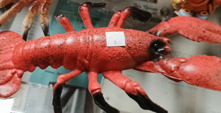 decorative plastic lobster at BAHOUKAS ANTIQUE MALL in Havre de Grace MD