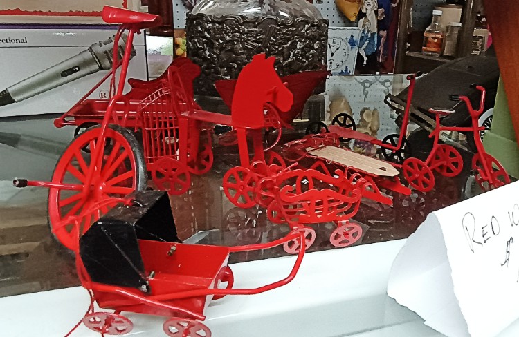 Holiday-Christmas-Decor-Red-Wire-Ornaments-available at BAHOUKAS ANTIQUE MALL in Havre de Grace