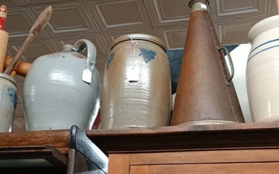 Crocks, Jugs, Pottery, and Tins