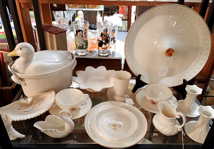 Variety of beautiful Lenox serving dishes and more - available at BAHOUKAS ANTIQUE MALL in Havre de Grace MD