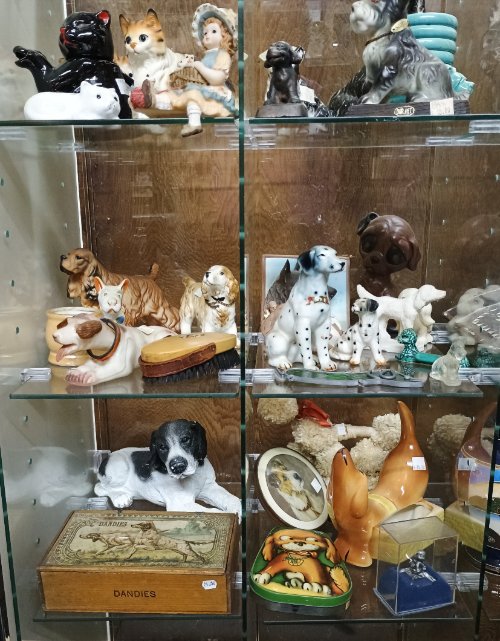 dog and cat figures - part of the 'Collections' that can be found at BAHOUKAS ANTIQUE MALL in Havre de Grace MD