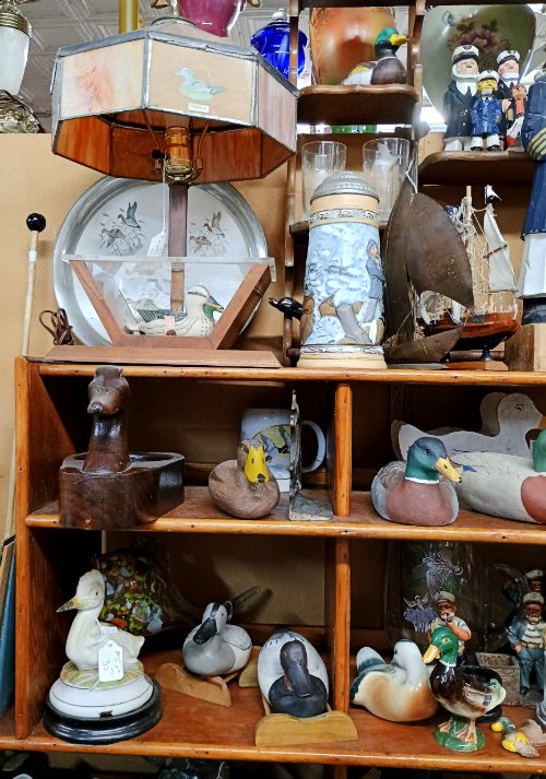 Ducks-ducks-ducks-and more for your waterfront living available at BAHOUKAS ANTIQUE MALL in Havre de Grace