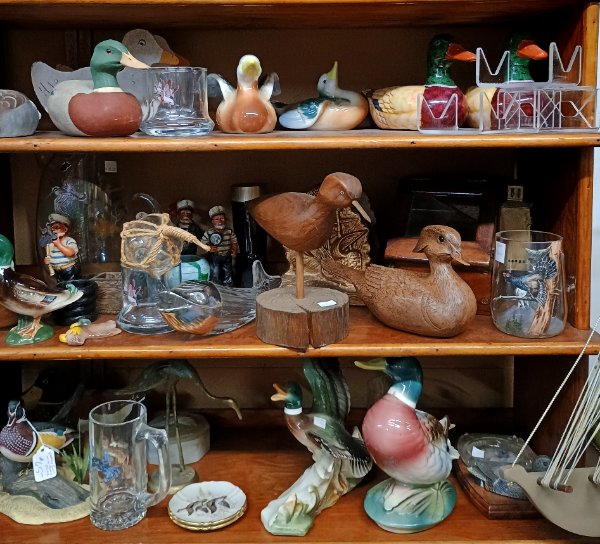 Ducks-ducks-ducks-and more for your waterfront living available at BAHOUKAS ANTIQUE MALL in Havre de Grace