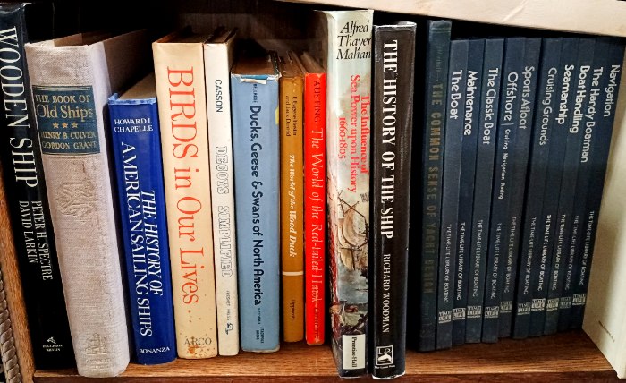 Maritime books to add a bit of charm to your seaside cottage available at BAHOUKAS ANTIQUE MALL in Have de Grace.