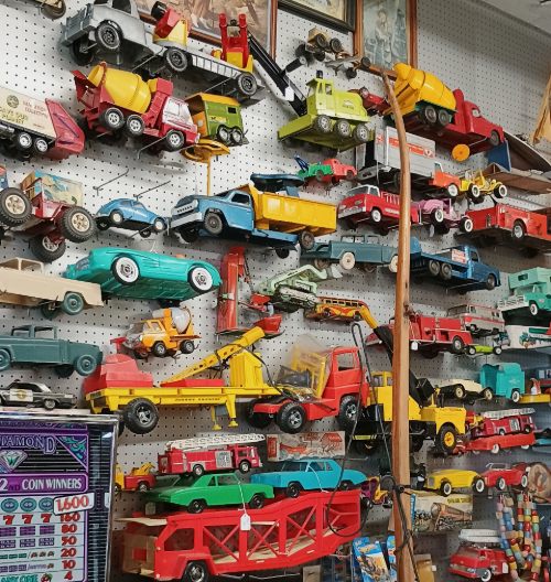 cars and trucks - metal and plastic - part of the 'Collections' that can be found at BAHOUKAS ANTIQUE MALL in Havre de Grace MD