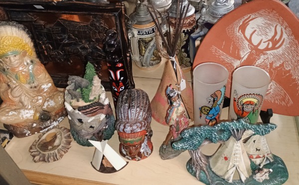 Native American items- part of the 'Collections' that can be found at BAHOUKAS ANTIQUE MALL in Havre de Grace MD