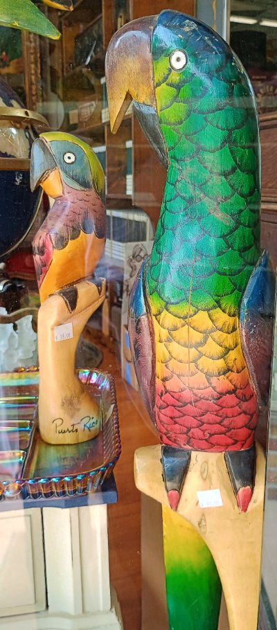 Add a little fun with these decorative and colorful toucans available at BAHOUKAS ANTIQUE MALL in Have de Grace.