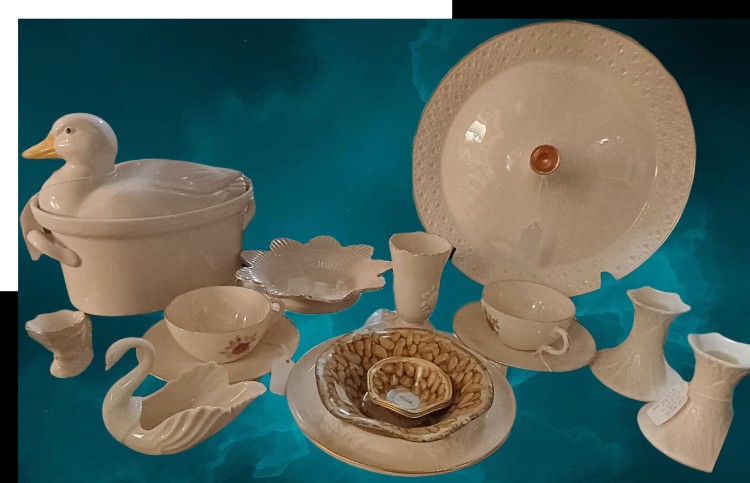 Beautiful Lenox serving pieces - half price if marked "BK" at Bahoukas Antique Mall in Havre de Grace