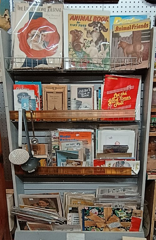 magazines, cookbooks, coloring books, and more - half price if marked "BK" at Bahoukas Antique Mall in Havre de Grace