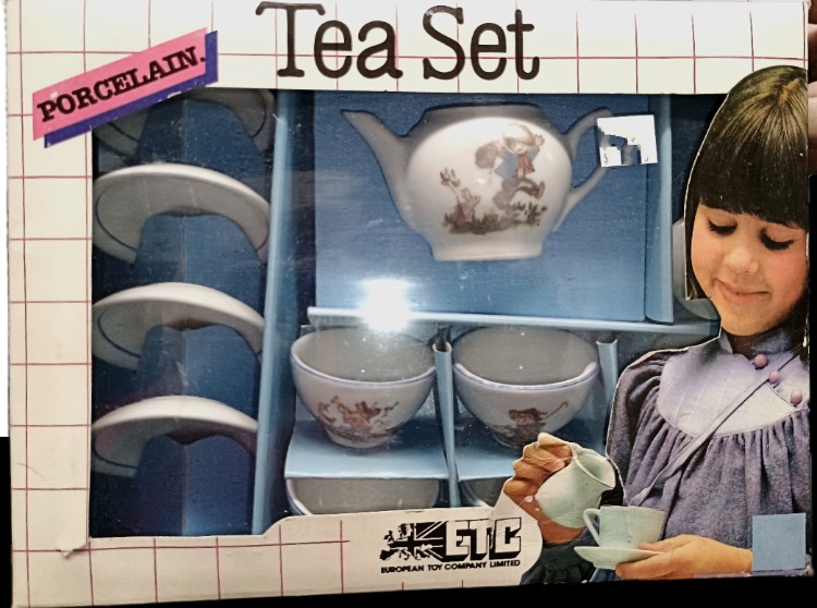 one of many porcelain children's tea sets available at BAHOUKAS ANTIQUE MALL in Havre de Grace MD