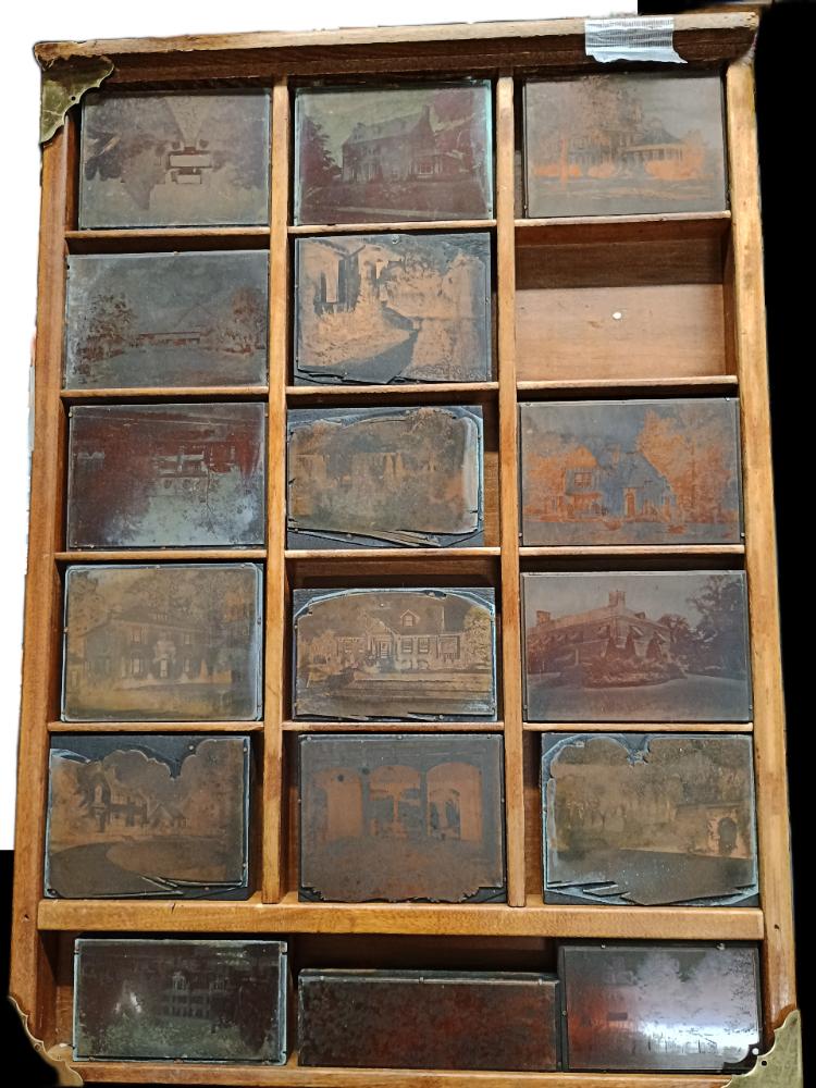 Collection of Printers Blocks - advertising for Towson Nursery - probably 1920s-1930s - Available at BAHOUKAS ANTIQUE MALL in Havre de Grace, MD