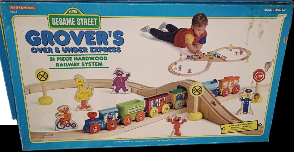 Sesame Street Grover's Over & Under Express Train available at BAHOUKAS ANTIQUE MALL in Havre de Grace MD