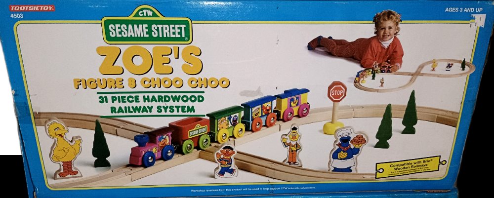 Sesame Street Zoe's Figure 8 Choo Choo Train available at BAHOUKAS ANTIQUE MALL in Havre de Grace MD