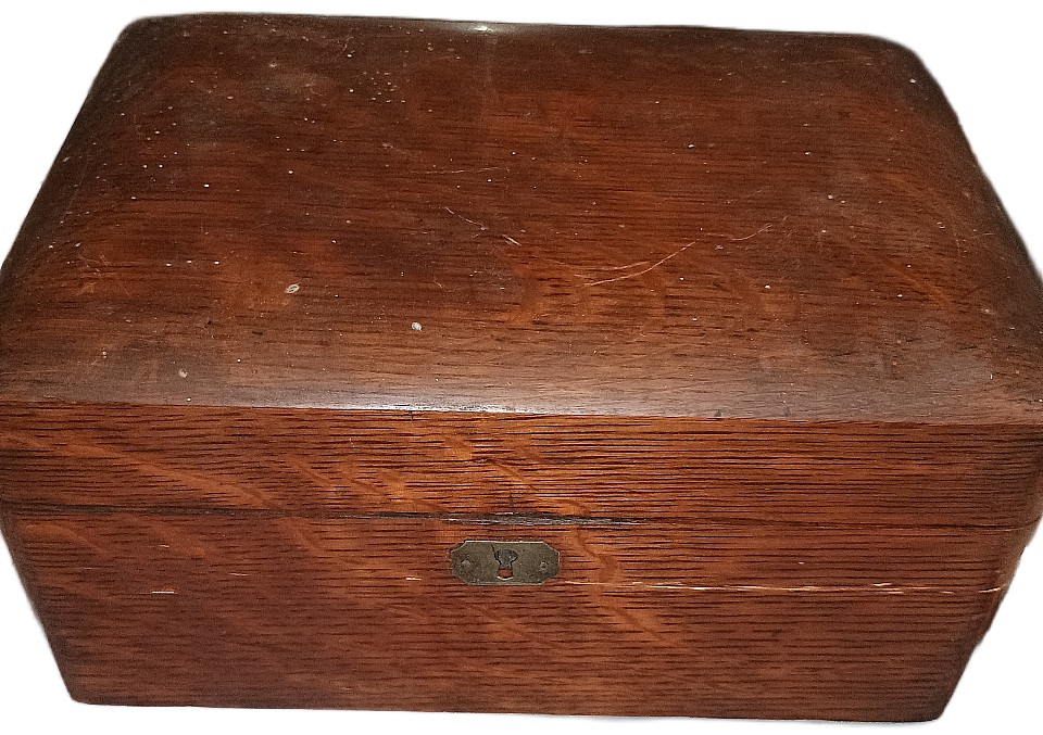 Beautiful wood box that holds poker chips - great gift idea available at BAHOUKAS ANTIQUE MALL in Havre de Grace