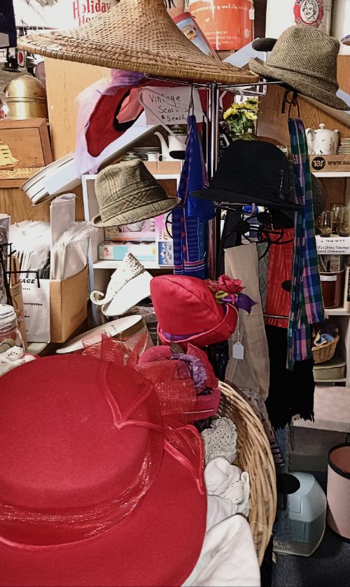 HOLIDAY DEALS: Wonderful Women's Hats with a few very fine ones for men - 20% off through Christmas Eve 2025 at Bahoukas Antique Mall in Havre de Grace, MD