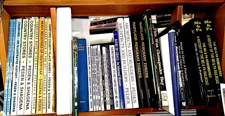 A selection of local Havre de Grace and Harford County MD history books - nonfiction and historical fiction - waiting for you at BAHOUKAS ANTIQUES in Havre de Grace, MD